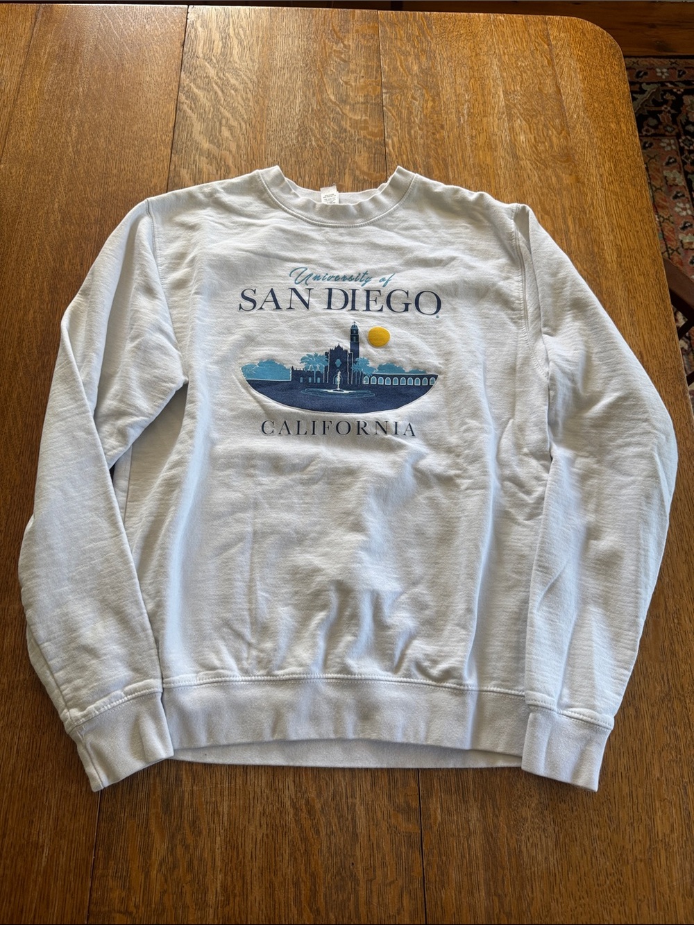 University of San Diego Crewneck Sweatshirt in Light Gray